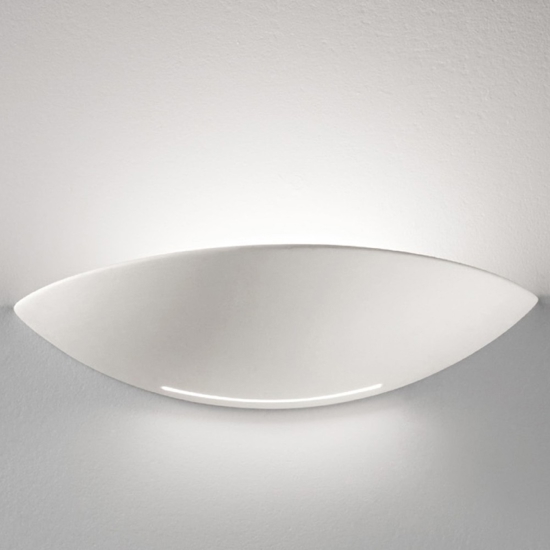 Isyluce shell applique di gesso bianca 