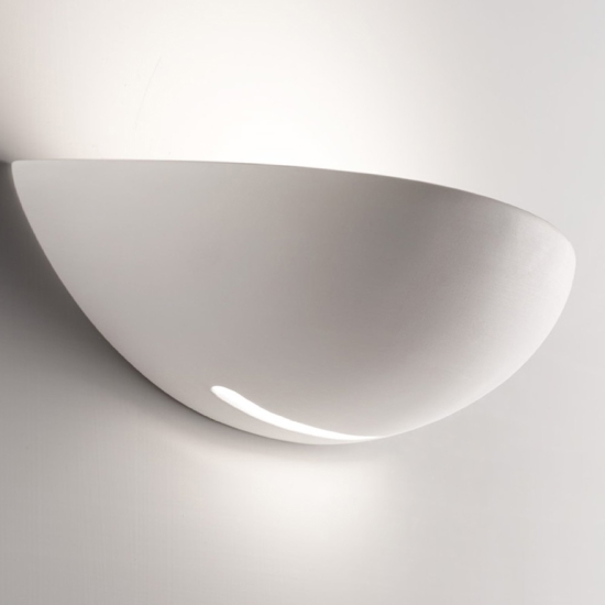 Isyluce applique in gesso bianca verniciabile per interni