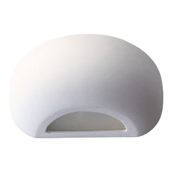 Applique gesso bianco forma mezza conca