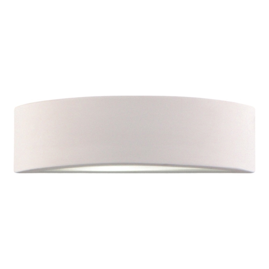 Isyluce applique di gesso curvo bianco