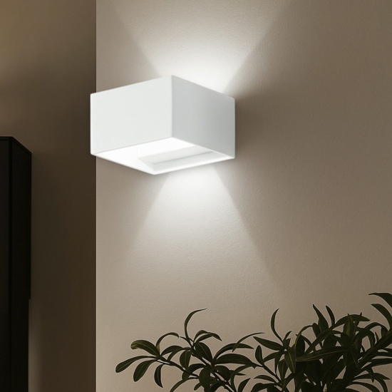 Isyluce kubie applique cubotto led 6w 3000k moderna bianco