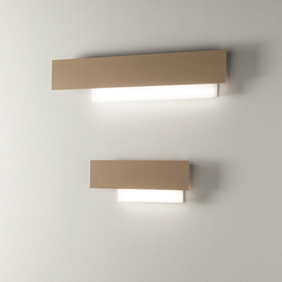 Gea luce doha 40cm applique design led moderna tortora
