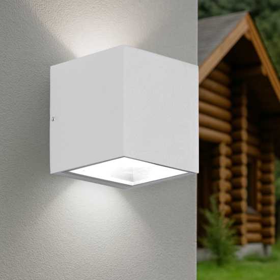 Applique cubo gea luce apo da esterno grigio