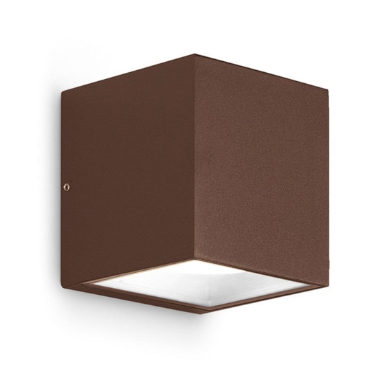 Applique da esterno cubo marrone 2xgx53 gea luce
