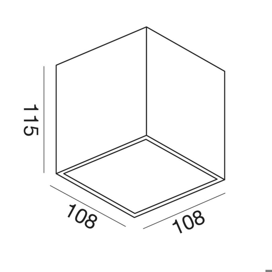 Applique da esterno cubo marrone 2xgx53 gea luce
