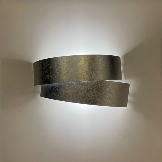 Marchetti pura applique lampada da parete foglia argento fp