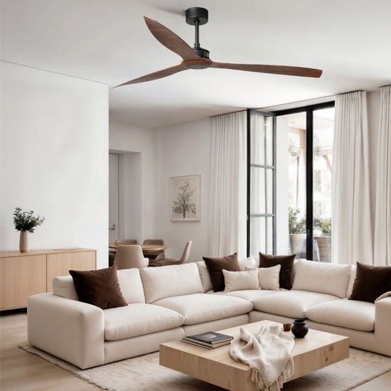 Ventilatore da soffitto mega fino a 39mq marrone con telecomando