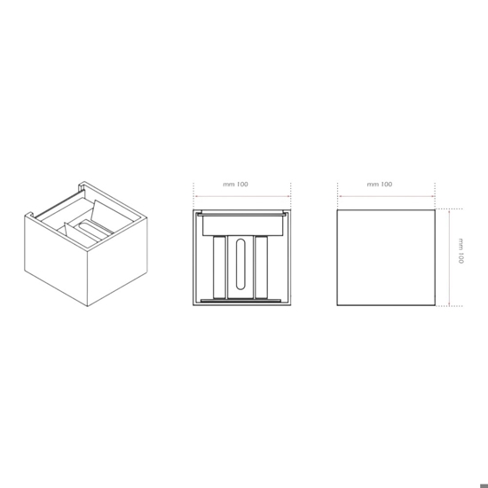 Life applique per esterni cubo led 7w 4000k antracite