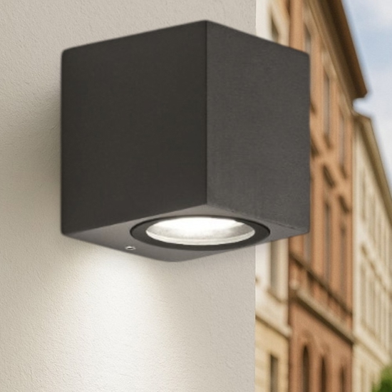 Applique per esterno mono emissione isyluce cubo antracite