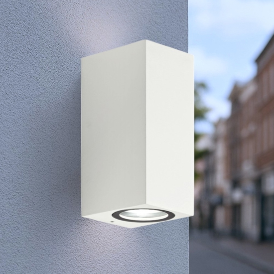 Applique da esterno bianco isyuce squadrato