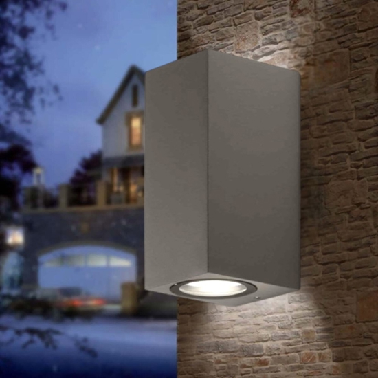 Applique da esterno moderno antracite quadrato isyluce