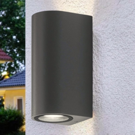 Lampada applique per esterno moderna antracite isyluce biemissione