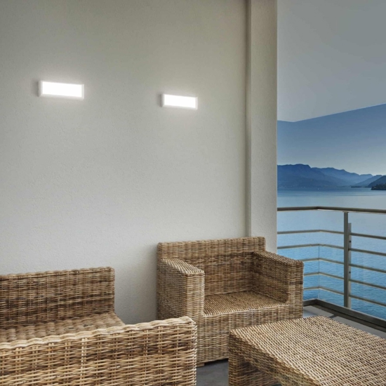 Applique per esterno bianca isyluce 12w 4000k