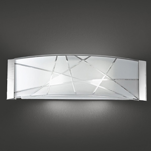 Lampada da parete applique fish vetro curvo moderno perenz illuminazione