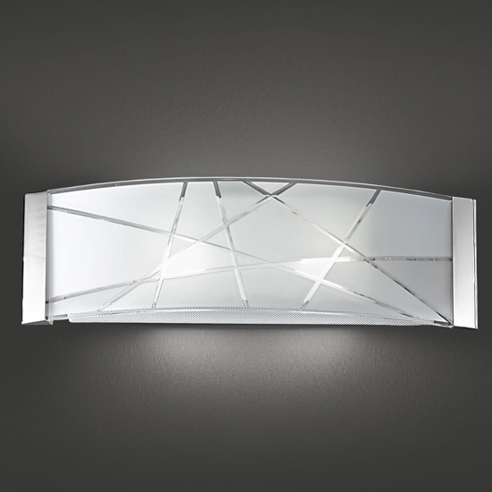 Lampada da parete applique fish vetro curvo moderno perenz illuminazione