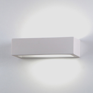 Isyluce applique gesso bianco rettangolare moderna