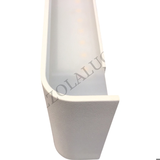 Applique 83cm led 30w 3000k bianca moderna wey perenz