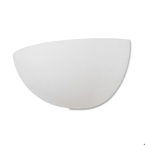 Applique bianca di gesso mezzaluna ceramica
