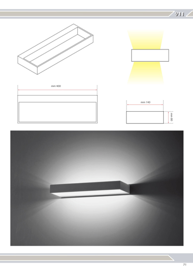 Isyluce applique led 12w 4000k bianco design moderno