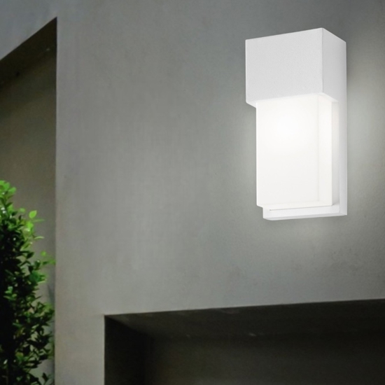 Isyluce bianco applique da esterno moderna