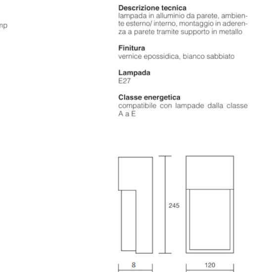 Isyluce lampada da esterno moderna applique corten