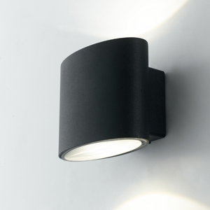 Applique da esterno moderno led 8w 4000k nero fp