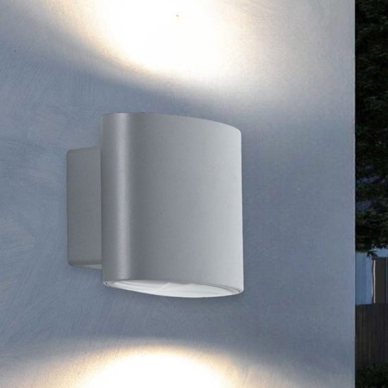 Applique da esterno moderno 8w 4000k grigio fp
