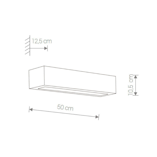 Applique di gesso bianco moderno rettangolare fp