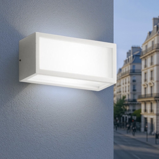 Isyluce deco applique da esterno r7s rettangolare bianco