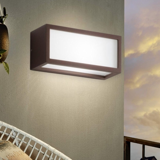 Applique per esterno marrone corten r7s isyluce deco