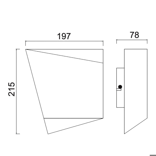 Applique per parete nero interno oro design moderna