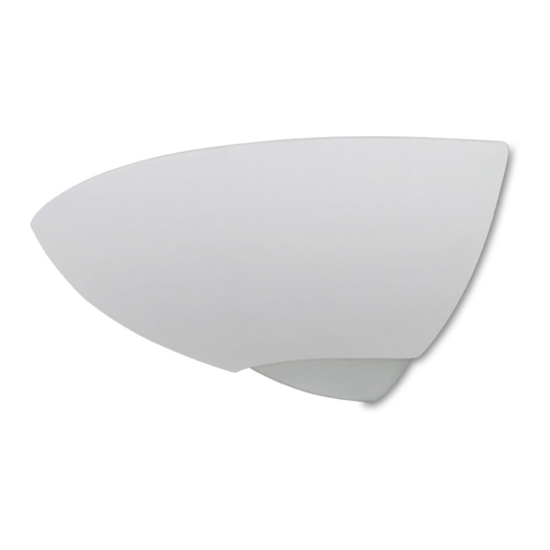 Applique angolare in gesso ceramica bianca