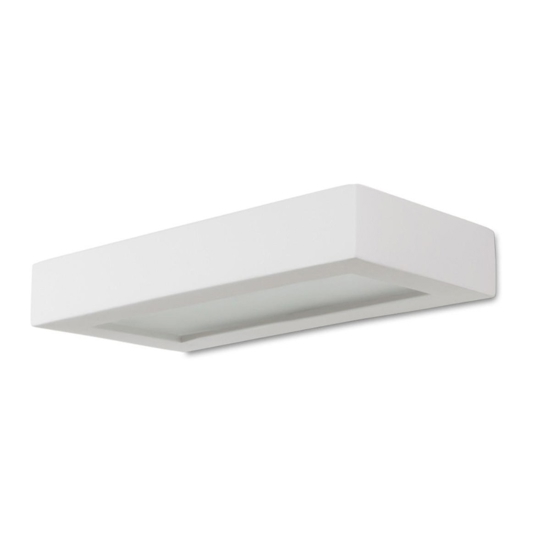 Applique in gesso ceramica per interni verniciabile rettangolare
