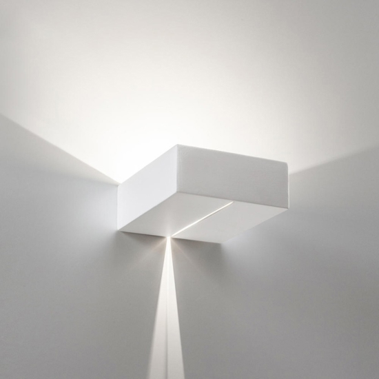 Applique di gesso ceramica bianco mensola moderna