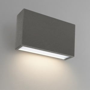 Applique led 14w 4000k linea light box w1 grigio cemento mono emissione
