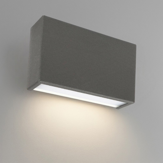 Applique led 14w 4000k linea light box w1 grigio cemento mono emissione