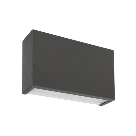 Applique led 14w 4000k linea light box w1 grigio cemento mono emissione