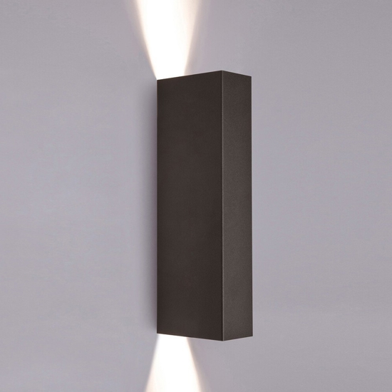 Applique nero design modernaa38140n fascio luce stretto squadrato