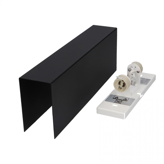 Applique nero design modernaa38140n fascio luce stretto squadrato