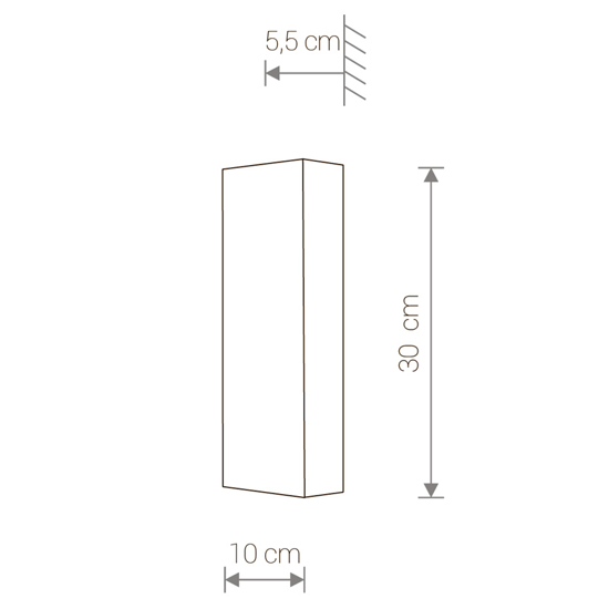 Applique nero design modernaa38140n fascio luce stretto squadrato