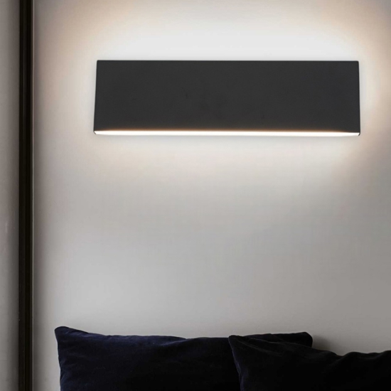 Applique led 12w 3000k antracite design moderna rettangolare