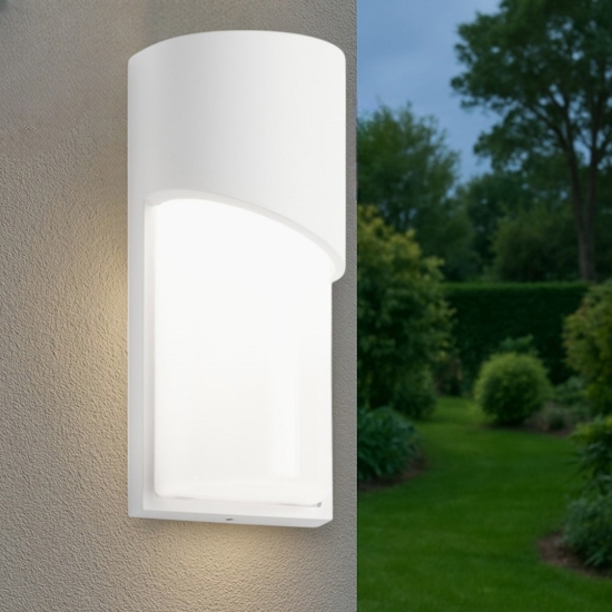 Isyluce applique da esterno moderna bianca