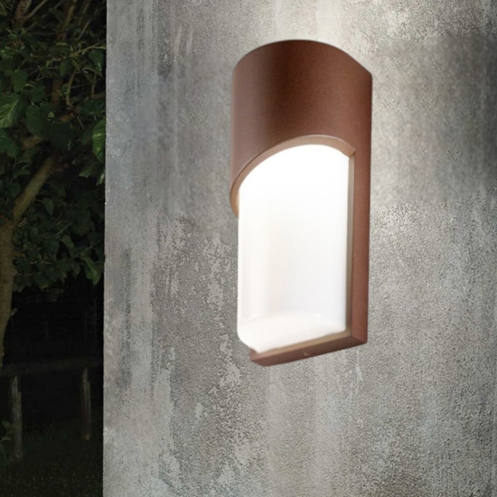 Isyluce lampada da esterno corten marrone moderna