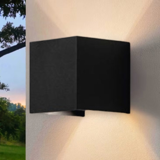 Isyluce applique da esterno led 6w 4000k cubo nero