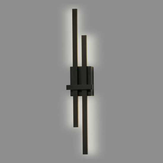 Applique led 12w 3000k nero design moderna per interni