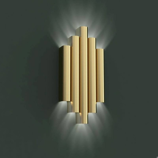 Applique led oro 21w 3000k design moderna per salotto