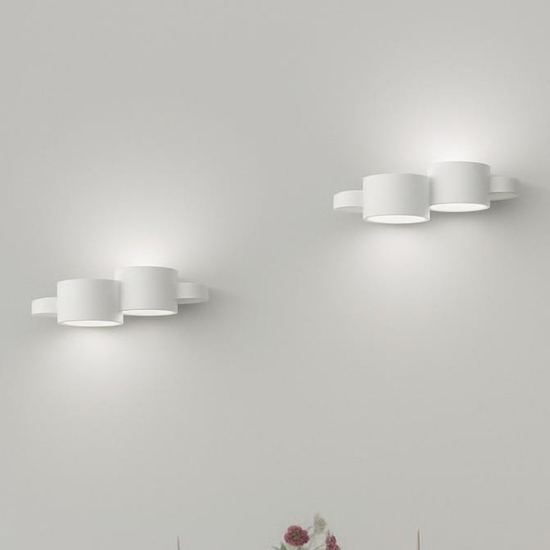 Applique di gesso bianca pitturabile chia sforzin design moderna