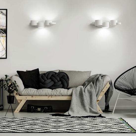 Chio sforzin applique di gesso design moderna bianca