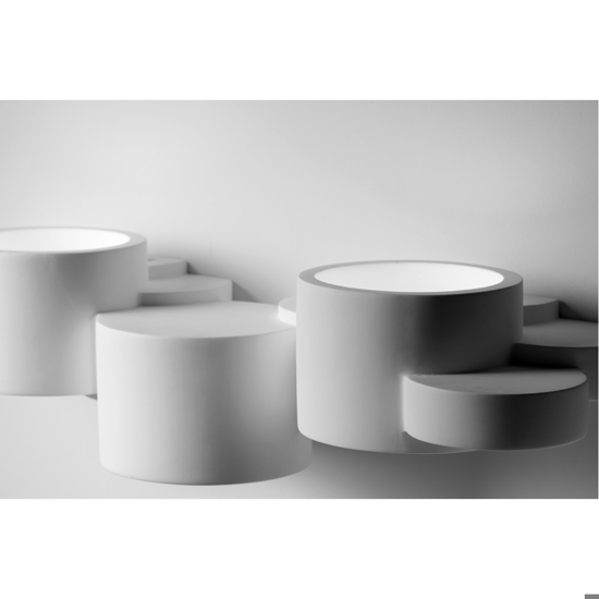 Chio sforzin applique di gesso design moderna bianca