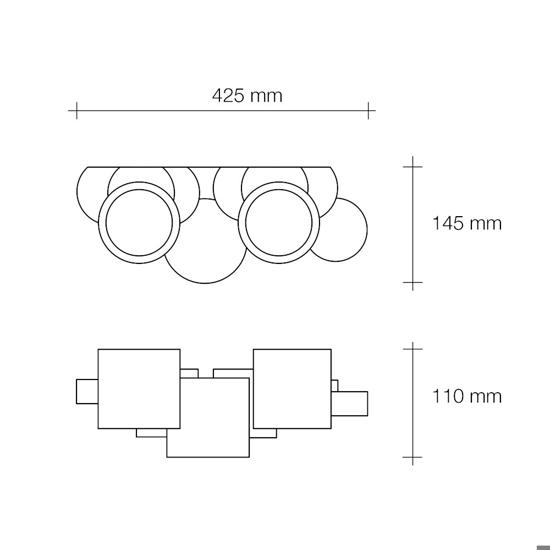 Chio sforzin applique di gesso design moderna bianca